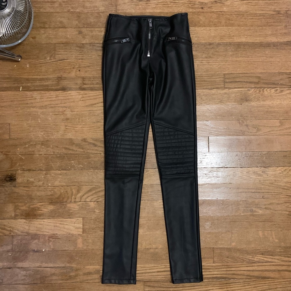 H&M faux leather leggings